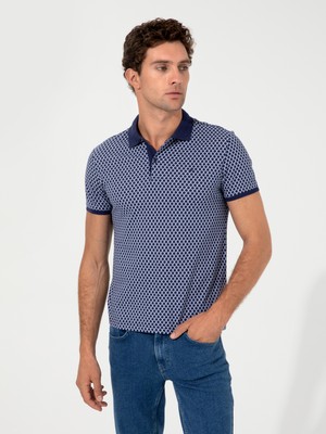 Cacharel Navy Polo Collar T-Shirt
