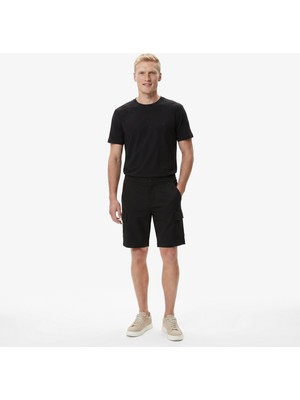 Nautica Men's Black Regular Fit Cargo Shorts