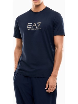 Ea7 Men's Crew Neck T-Shirt Blue