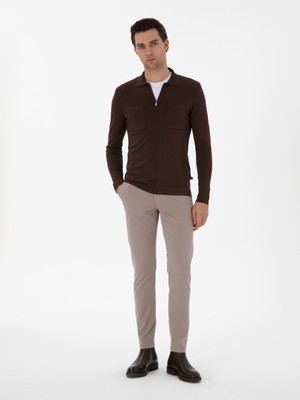 Cacharel Mink Slim Fit Canvas Trousers