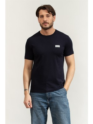 Ea7 Men's Crew Neck T-Shirt Blue