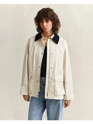 Gant Women's Cream Shirt Collar Jacket