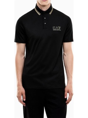 Ea7 Men's Polo Shirt Black