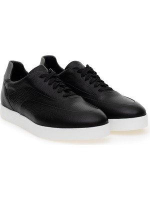 Cacharel Black Eva Sole %100 Leather Casual Shoes