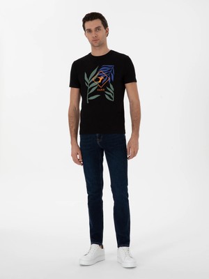 Cacharel Dark Blue Slim Fit Cashmere Blend Jeans