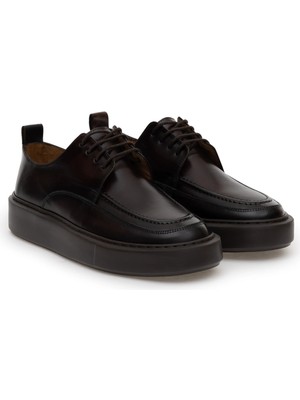 Cacharel Brown Eva Sole %100 Leather Casual Shoes
