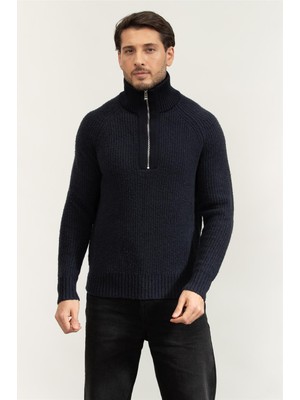 Boss Men's Zip-Up Sweatshirt Blue