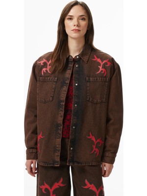 Les Benjamins Regular Fit Women's Brown Jacket