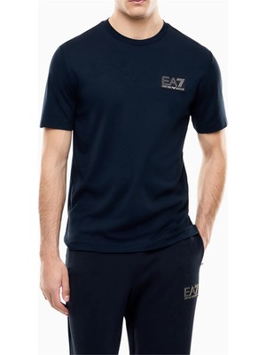 Ea7 Men's Crew Neck T-Shirt Blue