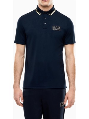 Ea7 Men's Polo Shirt Blue