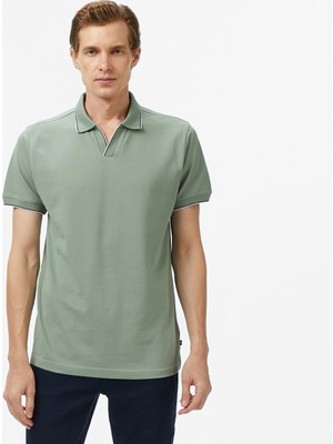 Nautica Men's Green Classic Fit Polo Collar T-Shirt
