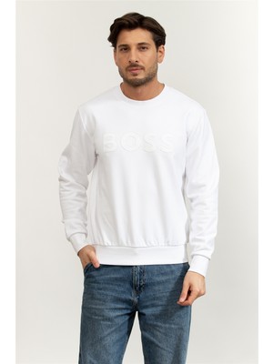 Boss Men's Crew Neck Sweatshirt White