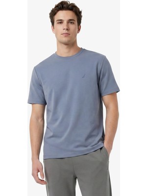 Nautica Men's Blue Regular Fit T-Shirt