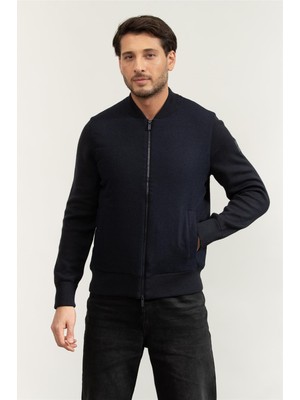 Boss Men's Zip-Up Sweatshirt Blue
