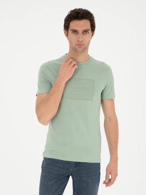 Cacharel Khaki Slim Fit Crew Neck T-Shirt