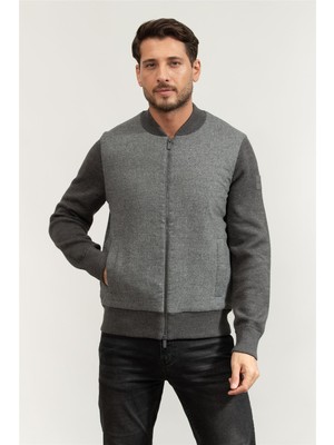 Boss Men's Zip-Up Sweatshirt Grey