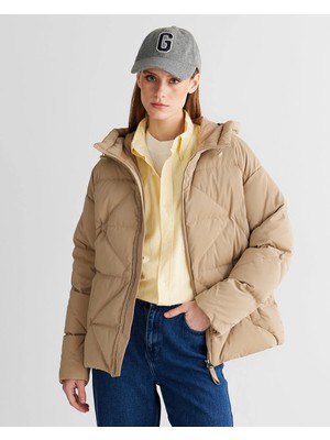 Gant Women's Beige Regular Fit Zip-Up Jacket