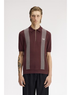 Fred Perry Panel Detail Knitted Shirt Men's Polo Shirt Multicolor