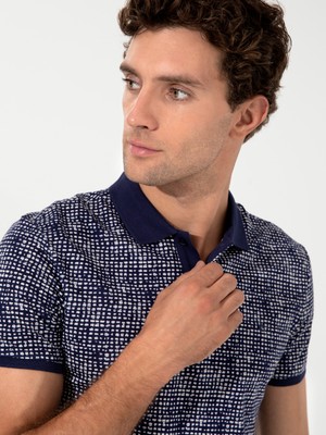 Cacharel Navy Polo Collar T-Shirt