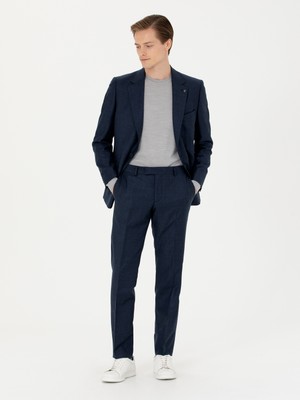 Cacharel Navy Slim Fit Wool Suit
