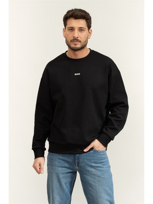 Boss Stenson Men's Crew Neck Sweatshirt Black