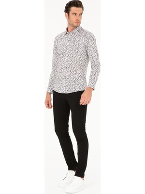 Cacharel Black Slim Fit Canvas Pants