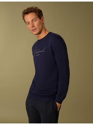Cacharel Navy Crew Neck Sweatshirt