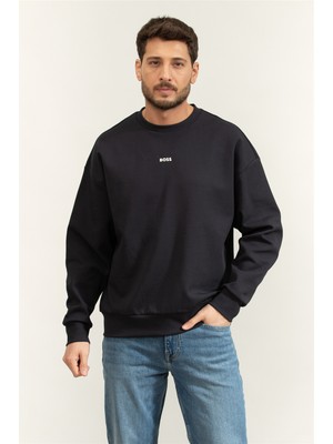 Boss Stenson Men's Crew Neck Sweatshirt Blue