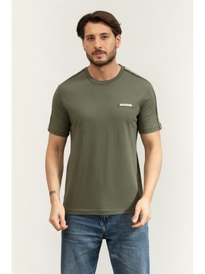 Ea7 Men's Crew Neck T-Shirt Multicolor