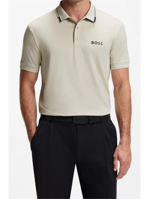 Boss Paul Pro Men's Polo Shirt Beige