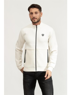 Ea7 Men's Zip-Up Sweatshirt Multicolor