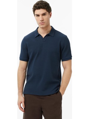 Nautica Men's Navy Regular Fit Polo Collar T-Shirt
