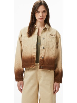 Les Benjamins Regular Fit Women's Beige Jacket