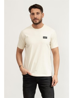 Ea7 Men's Crew Neck T-Shirt Beige