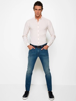 Cacharel Orange Slim Fit Long Sleeve Shirt