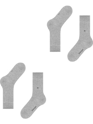 Burlıngton Burlington Everyday So 2-Pack Men's Socks Grey
