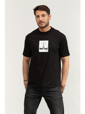 Karl Lagerfeld Crewneck Men's Crew Neck T-Shirt Black
