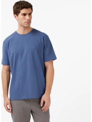 Nautica Men's Blue Regular Fit T-Shirt