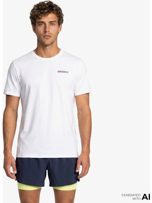 Brooks Graphic Short Sleeve Men's White T-Shirt