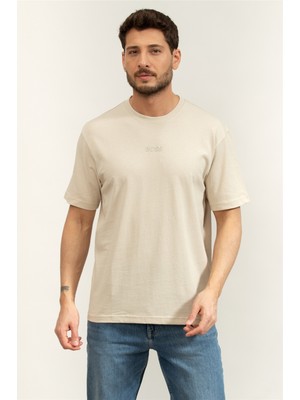 Boss Men's Crew Neck T-Shirt Beige