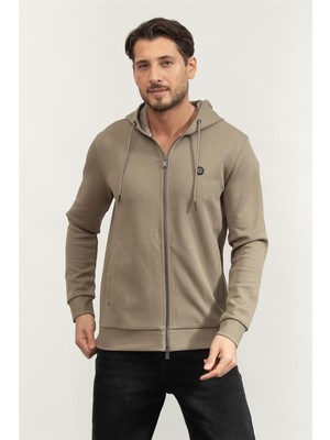 Boss C-Spence 01 Men's Zip-Up Sweatshirt Brown