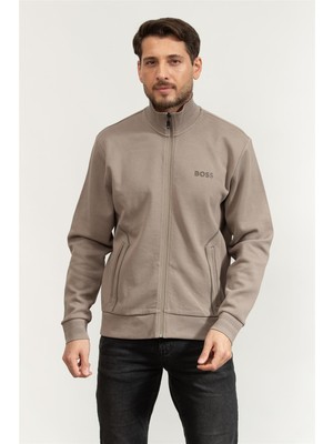 Boss Men's Zip-Up Sweatshirt Green