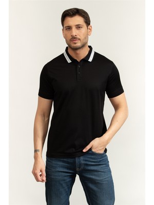 Karl Lagerfeld Men's Polo T-Shirt Black