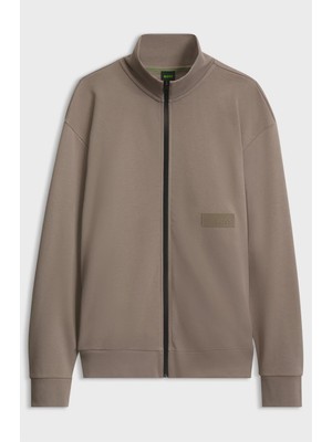 Boss Sw Collar Full Zip Men's Zip-Up Sweatshirt Green