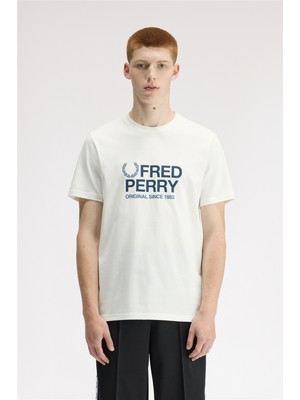 Fred Perry Original Graphic Men's Crew Neck T-Shirt White