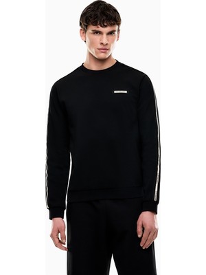 Ea7 Men's Crew Neck Sweatshirt Black