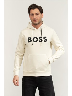Boss Soody Zone Men's Crew Neck Sweatshirt White