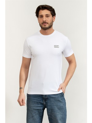 Ea7 Men's Crew Neck T-Shirt White