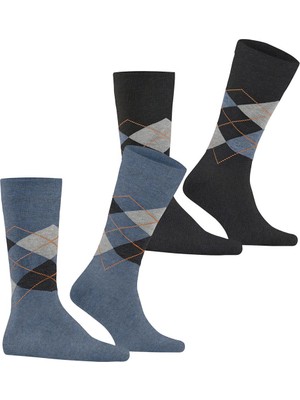 Burlıngton Burlington Men's 2-Pack Socks Indigo Blue