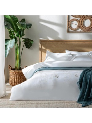 Chakra Marian Bamboo King Size Duvet Cover Set 230X220 cm Ecru